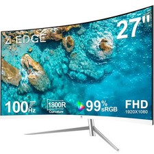 Z-Edge 27-inch Curved Gaming Monitor, Full HD 1080P 1920x1080 LED Backlight M... picture