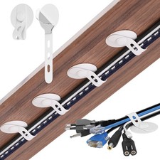 Nearockle Cable Management Under Desk, Adhesive Cable Ties, 20Pack-White | Ad... picture