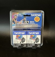     Genuine Brother LC41BK Black Ink Cartridge 2 Pack Factory Sealed OEM picture