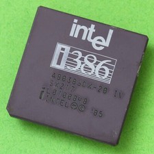 Intel 386 DX 20Mhz Ceramic CPU Processor SX217 A80386DX-20 IV 386DX 20 picture