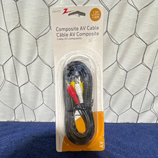 Zenith VT1000S 12ft Composite AV Cable RCA Male to RCA Male Black picture