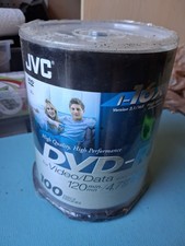 JVC 100 Pack Spindle DVD-R Blank Discs 4.7GB 120 Min 16x Sealed (New Other) 💿 picture