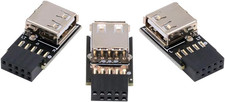 3Pcs/Set 9Pin/10Pin Motherboard Front Panel Header Female to Single USB 2.0 picture