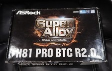 ASROCK SUPER ALLOY MOTHERBOARD H81 PRO BTC R2.0. 2*DDR3. NIB. picture