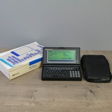 HP 95LX Palmtop PC 512K F1000A MS-DOS 3.22 Lotus 1-2-3 Leather Case Manuals picture
