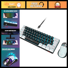 60% RGB Gaming Keyboard & Mouse Combo, Compact 61-Key Mini Keyboard, 7200 DPI Op picture