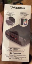 ALURATEK 20000mAh 65W Fast Charge PD Power Bank W/ USB Type C - APBQ20F picture