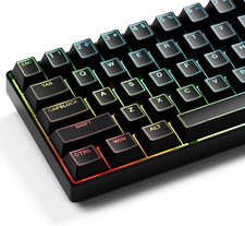 XVX Black Shine through Keycaps, Doubleshot PBT Keycap Set Cherry Profile, 142 K picture