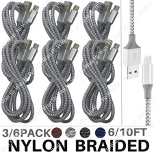 3/6-PACK 6FT/10FT For iPhone 11 8 7 SE iPad Charger Cord USB Charging Cable Lot picture
