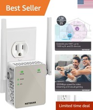 Compact Dual-Band Wi-Fi Extender with FastLane Technology - 1200Mbps Performance picture