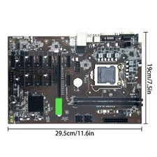 B250 BTC 12P Pro Mining Motherboard+Switch SATA Cable DDR4 for LGA1151 Board US picture