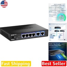 TEG-S762 6-Port 10G Ethernet Switch: 4x2.5G, 2x10G, 60Gbps, NDAA/TAA Compliant picture