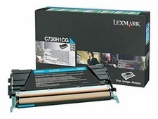 Lexmark C736H1CG Toner Cartridge for C736, X736, X738 Cyan ORIGINAL picture