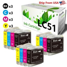12PK LC51 LC-51 Ink Cartridge for DCP-330C DCP-350C Printer picture