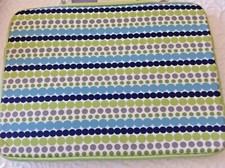 CUL-DE-SAC 15 INCH LAPTOP HOLDER CASE ZIPPER BLUE GREEN CIRCLES 11 X 14 1/2 NWT picture
