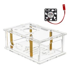 Orange Pi 4A Acrylic Case Orange Pi Transparent Protective Box with Cooling Fan picture