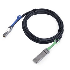 External Mini SAS HD SFF-8644 to QSFP(SFF-8436) Hybrid SAS Cable 30AWG 2M/6.6ft picture
