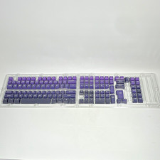 Purple & Gray English Keycap Set Full Size 104 Keys for Mechanical Keyboard picture