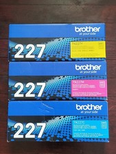 NEW Genuin Brother TN-227 High Yield Cyan, Magenta, yellow Toner Set picture