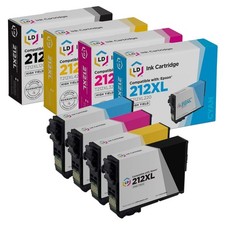 LD Reman Epson 212XL High Yield Ink: Black Cyan Magenta Yellow 4-Pack picture