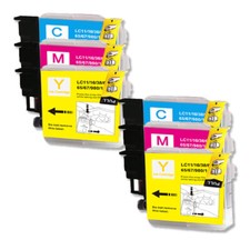6 Pack CMY Ink Set Compatible with Brother LC61 MFC-J415W MFC-J615W MFC-J630W picture
