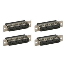 4x DB25 D-SUB 25-Pin Male Crimp Pin Plug Connector Assembly Cup Socket picture
