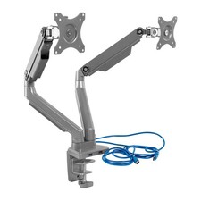 Mount-It Dual Monitor Desk Mount USB 3.0 Ports, Full Motion Dual Monitor Stand picture