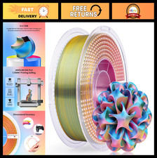 Silk PLA 3D Printer Filament Bundle - 4 Colors, 1.75mm, 1kg Multi-Color Pack picture