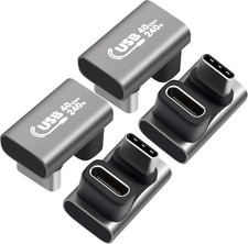 4 Pcs 180 U Shape Adapter USB4 Type C Fast Charging Male to Female 40Gbps 8K picture