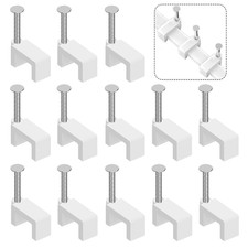 100 Pcs Cable Clips Nail In 8mm Wire Cord Organizer Wall Cable Tacks Hooks picture