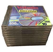 10 Pack Verbatim Data Life Plus CD-RW /650 MB Recordable Discs picture