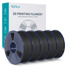 5*1KG SUNLU PETG Carbon Fiber 3D Printer Filament 1.75mm Matte Impact-Resistant picture