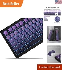 Ergonomic Purple Gradient Keycaps with Backlight - Custom Keyboard Upgrade picture