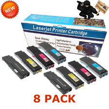 8pk for Dell C3760dn C3765 Extra HY Black & Color Printer Toner Cartridge Set picture