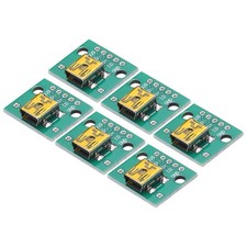 6 Pcs MINI USB to DIP Female 5pin 2.54mm Pitch Soldered PCB Adapter Board picture
