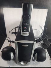 GATEWAY G-MAX 2100 2 SPEAKERS WITH SUB  PC AND MAC PLAY TESTED LEFT SPEAKER NG picture