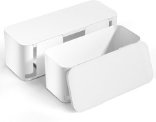 YECAYE Cable Management Box, White, XL+M, 2 Pack picture
