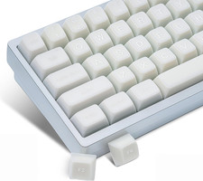 White Jade Keycaps Pbt,Ceramic Key Caps Style,Translucent Keyboard Keycaps Cute, picture