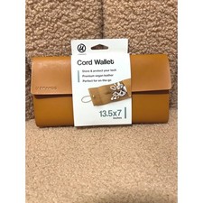 U Brands Cord Wallet Vegan Leather Tech Organizer Cognac Brown 6930T NEW picture