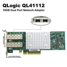 Dell QLogic Fast LINQ 41112 Dual Port 10Gb SFP+ PCIe LP Network Adapter 807N9 picture