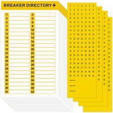 16 Sheets Breaker Panel Labels Electrical Box Sticker Numbers Breaker Panel picture