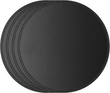 Alfombrilla de Raton para Computadora Base de Goma Antideslizante Negro 4Pzs picture