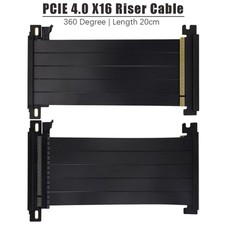 Pcie 4.0 x16 Riser Cable for Vertical GPU Mount, ITX Double Reverse, Length 20cm picture