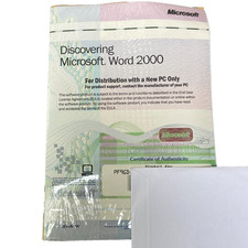 New Dell Dimension Microsoft Word 2000 Product Key New Factory Sealed CD PC VTG picture