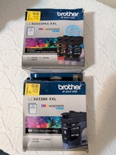 Brother Genuine LC30333PKS XXL Color Ink 3-Pack + LC3033BK XXL BLACK LOT OF 2  picture