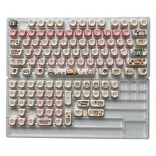 Comfortable Typing 118 Key PBT Keycap Set in Pink Pig Style for PC and Laptop picture