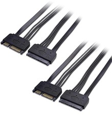 2-Pack 22-Pin Power and Data SATA Extension Cable - 20 Inches picture