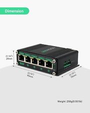 ⚡ LINOVISION 5 Ports DC12-48V Input Full Gigabit POE Switch with Voltage Booster picture