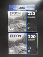 Epson 220 2 pack (T220120-S) Durabrite Ultra Black Ink Cartridge 5589/2 picture