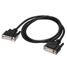DB15 Serial Cable, 28AWG Aluminium Foil Shielded DB15 Female to Female, 4.9 ft picture
